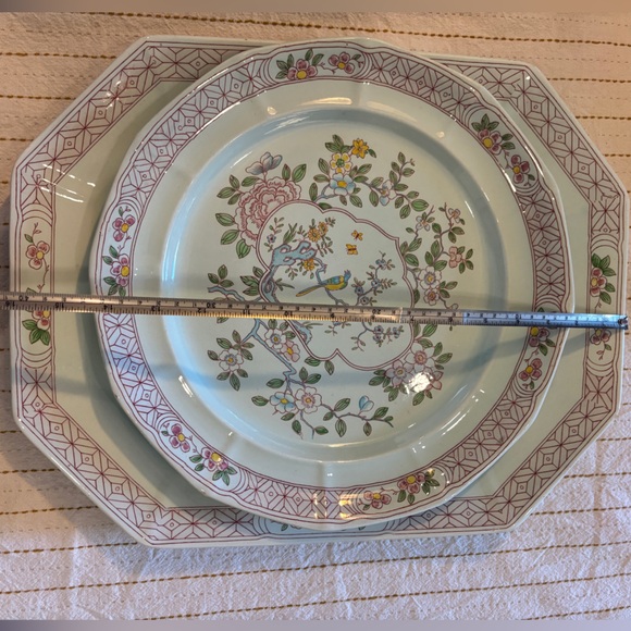 Antique Adams Calyx Ware Singapore Bird Serving Plate, 12”, Mint - Picture 6 of 6